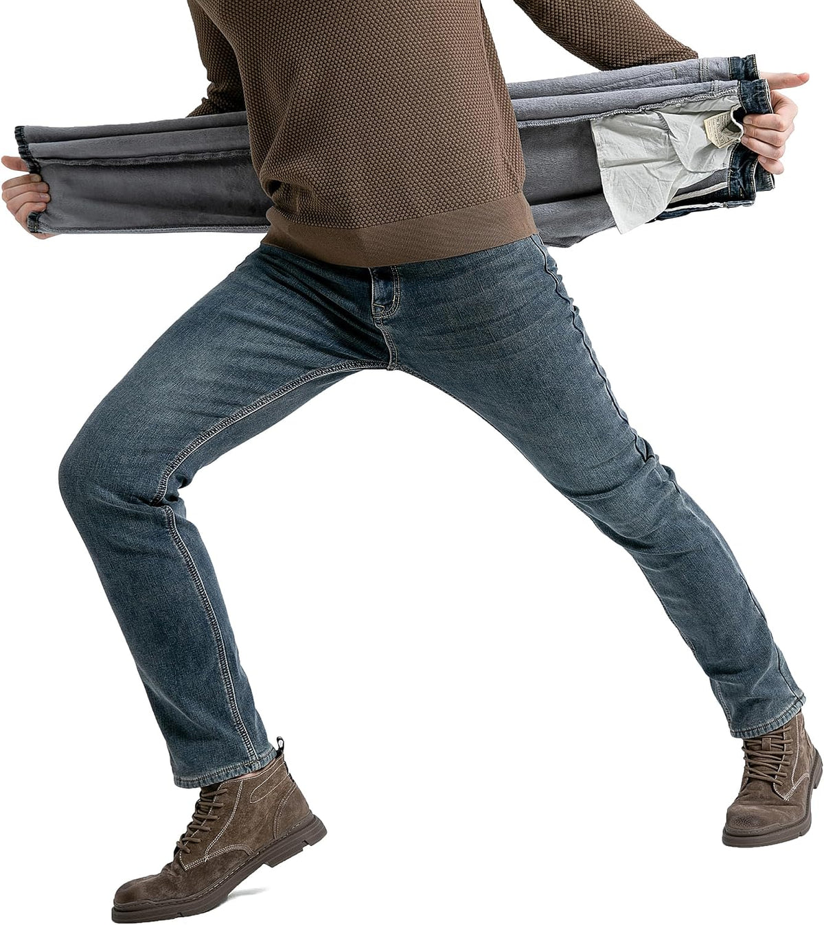 The Slim Winter Denim in Blue Grey