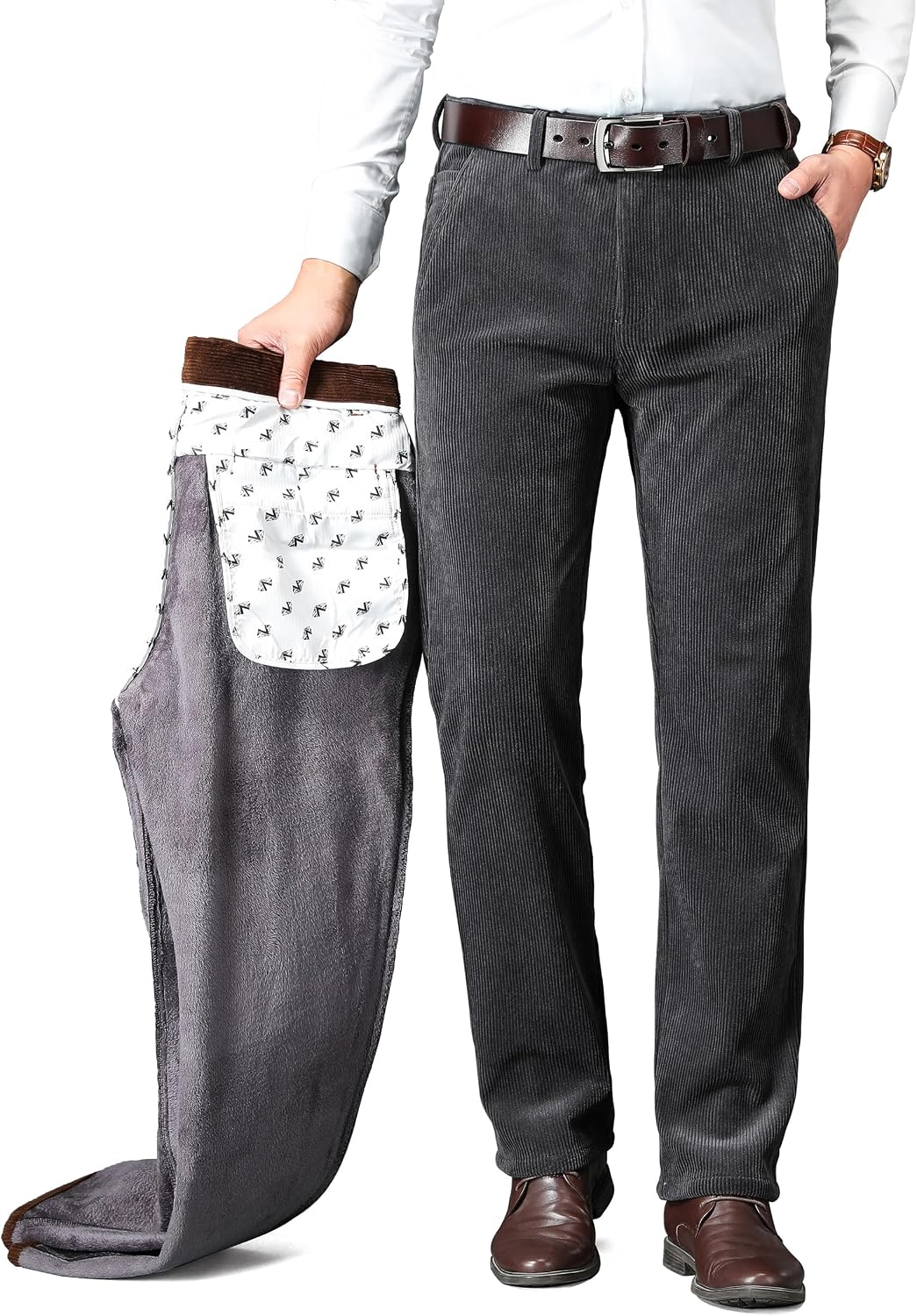 The Winter Cord Trouser in Dark Grey