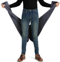 The Worn Winter Denim in Dark Blue