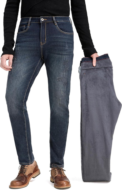 The Worn Winter Denim in Graphite Blue