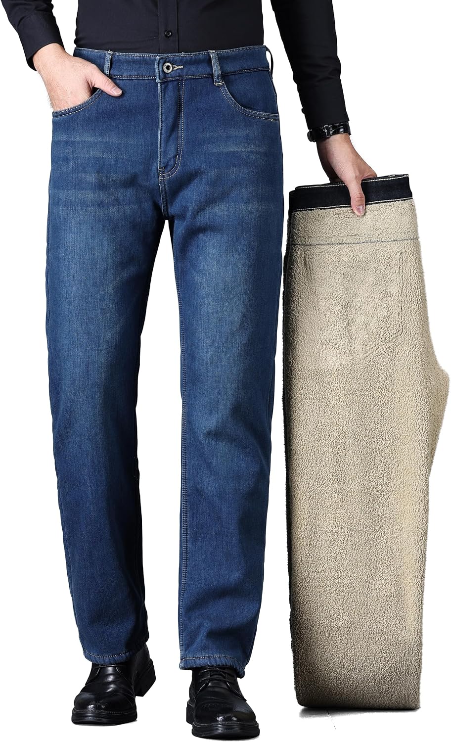 The Fleece Winter Denim — Vintage Blue